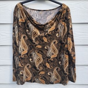 PXL Drapy black/gold top